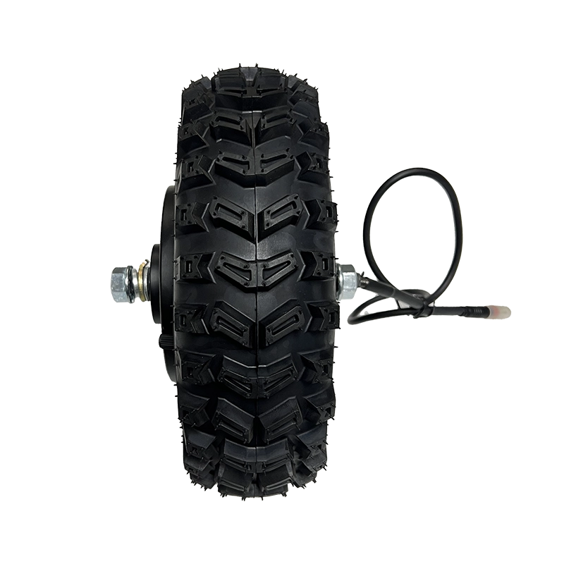 Compact 10 inch geared hub motor suitable for low-speed e-carts and photography vehicles